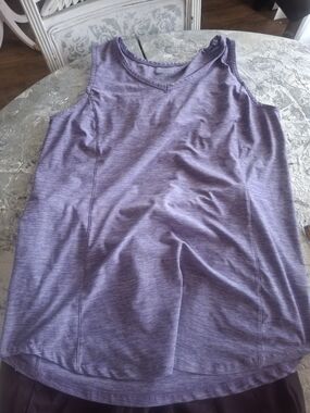 Duluth Trading Co Heathered Lavender Athletic Tank